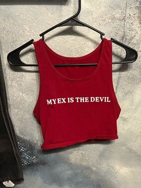 MY EX IS THE DEVIL 😈 WOMENS TANK TOP SIZE XS 🥰